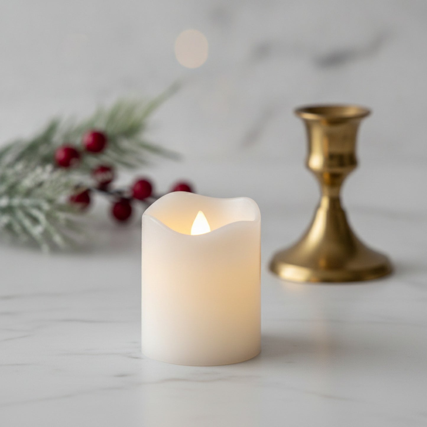 Lot de 24 Bougies LED Sans Flamme Blanc Chaud - Décoration Festive Halloween & Noël