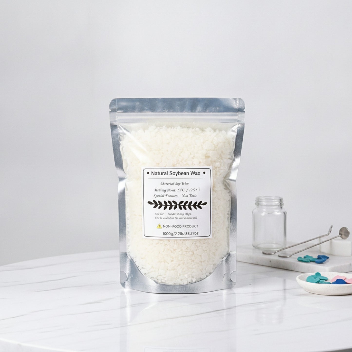 Cire de Soja Pure 500g/1kg pour Bougies DIY & Artisanat