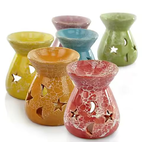 Brûleur d'Huile Essentielle & Bougie Parfumée - Lampe d'Aromathérapie Romantique pour la Maison