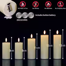 Bougies LED sans flamme scintillantes à piles - Lot de 9 à 72 pièces pour décoration mariage, dîner, concert