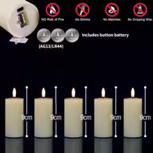 Bougies LED sans flamme scintillantes à piles - Lot de 9 à 72 pièces pour décoration mariage, dîner, concert