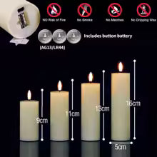 Bougies LED sans flamme scintillantes à piles - Lot de 9 à 72 pièces pour décoration mariage, dîner, concert