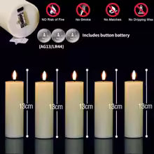 Bougies LED sans flamme scintillantes à piles - Lot de 9 à 72 pièces pour décoration mariage, dîner, concert