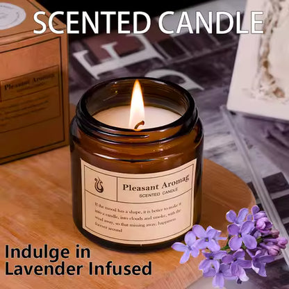 Bougie décorative parfumée à la lavande - Cire de coco, sans fumée, pour gâteau et décoration intérieure