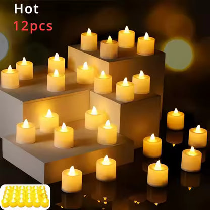 Bougie LED sans flamme à piles pour décoration festive et intérieure