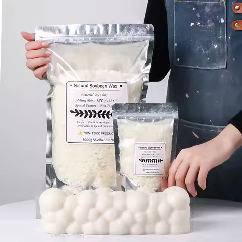 Cire de Soja Pure 500g/1kg pour Bougies DIY & Artisanat