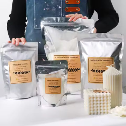 Cire d'abeille blanche naturelle en granulés pour bougies DIY et artisanat
