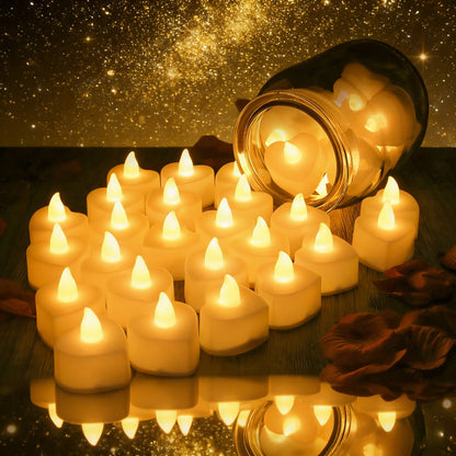 Bougie LED Cœur Romantique Sans Flamme - Décoration Saint-Valentin & Mariage