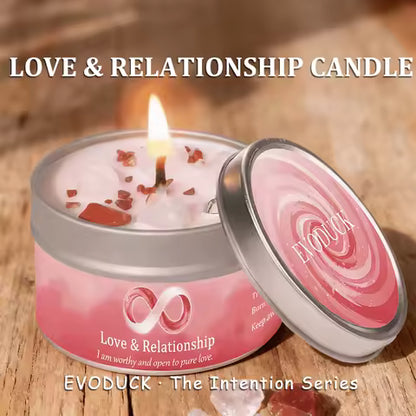 Bougie Parfumée 3oz - Loi d'Attraction & Manifestation d'Amour - Décoration Maison & Cadeau Festif