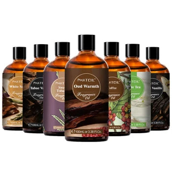 Huile Parfumée Oud Warmth 100ml - Ambiance Chaleureuse Santal, Vanille, Ambre & Orchidée Noire