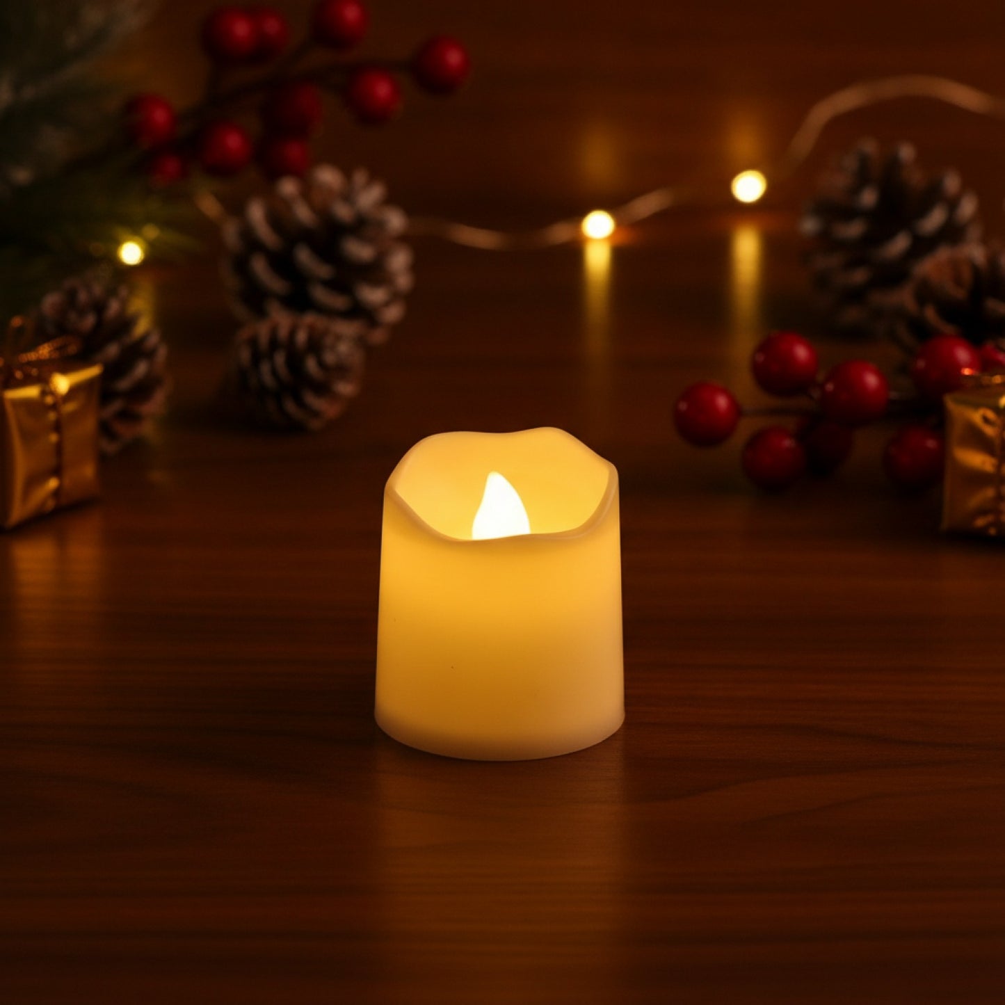 Lot de 24 Bougies LED sans Flamme Blanc Chaud - Décoration Festive Halloween, Noël, Mariage