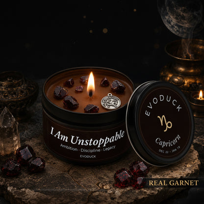 Bougie Parfumée Oud Tabac Constellation Capricorne - Décoration Maison & Cadeau