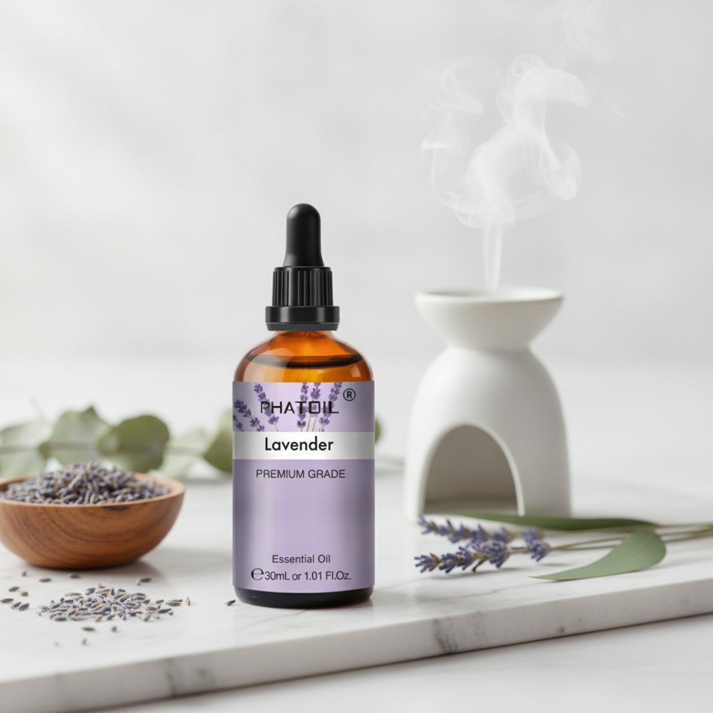 Huile Essentielle Aromathérapie 30ml - Citron, Lavande, Eucalyptus, Bergamote, Jasmin, Rose, Vanille