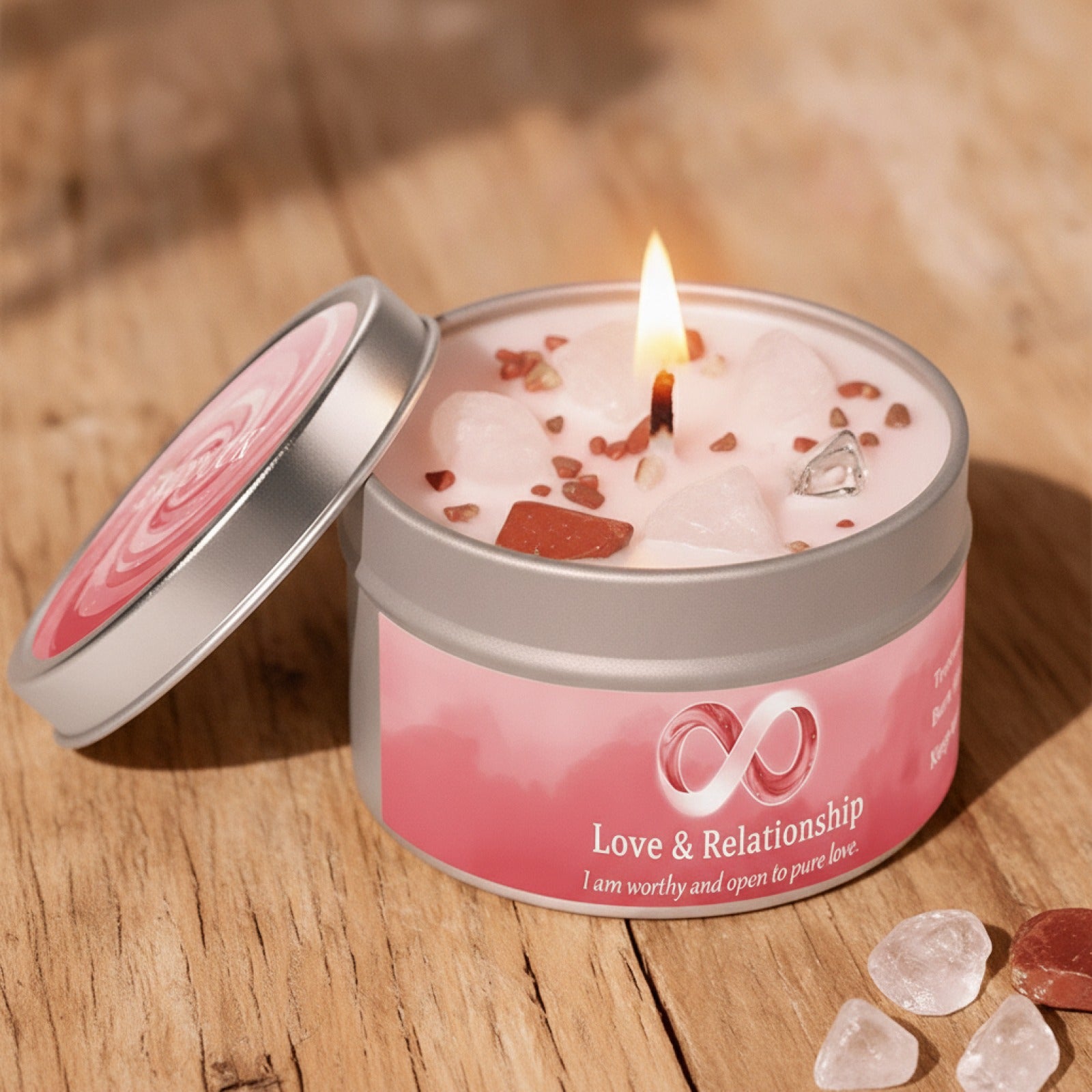 Bougie Parfumée 3oz - Loi d'Attraction & Manifestation d'Amour - Décoration Maison & Cadeau Festif