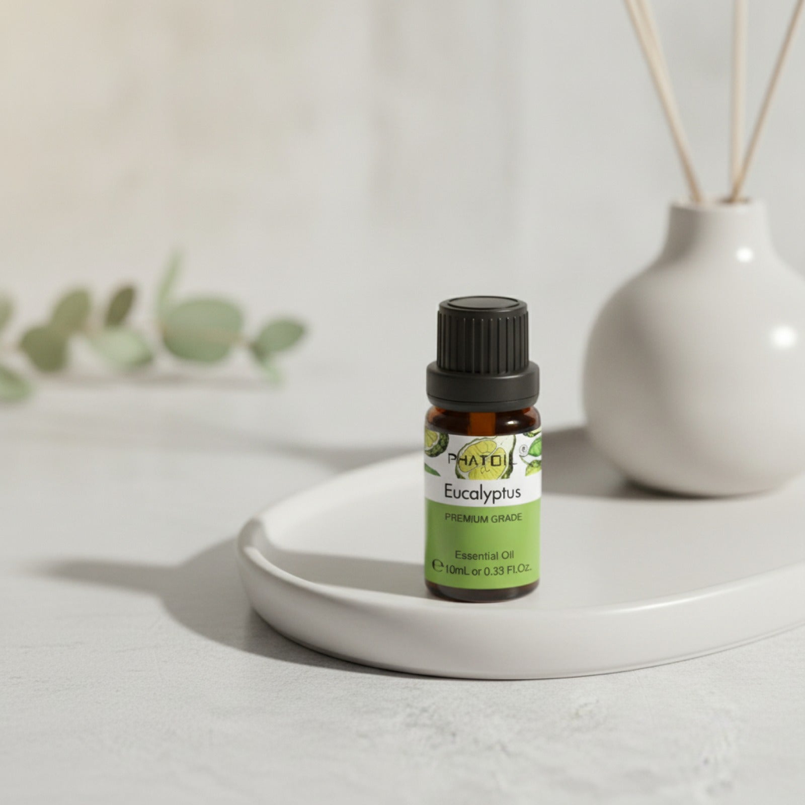 Huile Essentielle Naturelle 10ml - Eucalyptus, Lavande, Bergamote, Vanille, Menthe Poivrée - Pour Diffuseur