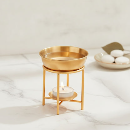 Diffuseur d'Huiles Essentielles & Brûleur d'Encens avec Bol Inox