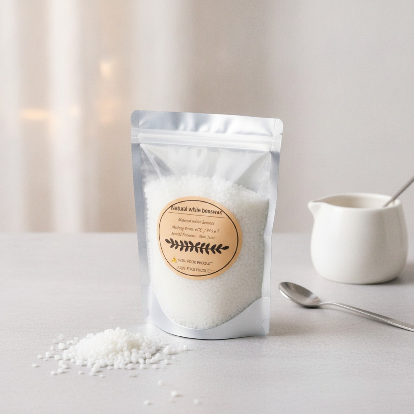 Cire d'abeille blanche naturelle en granulés pour bougies DIY et artisanat