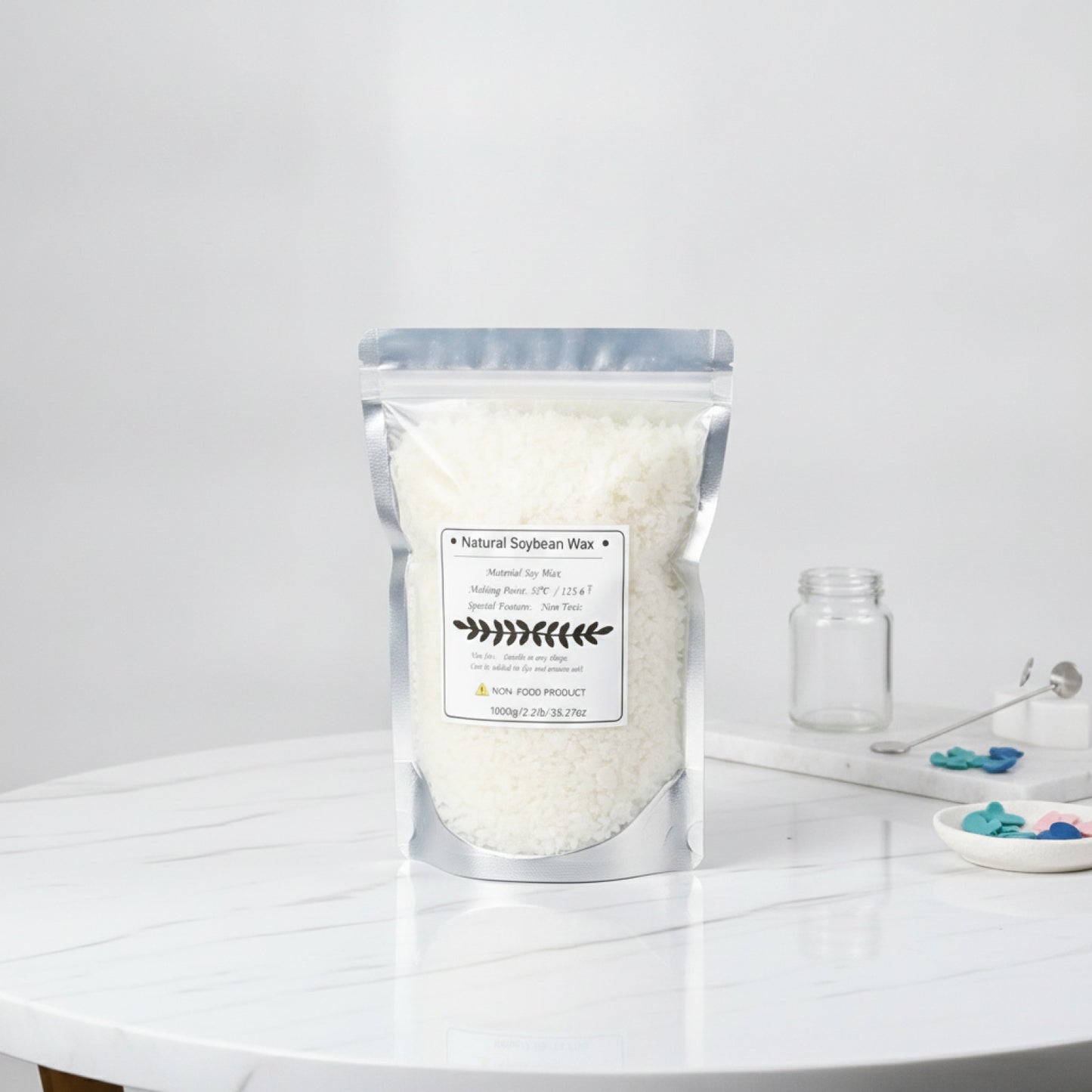 Cire de Soja Pure 500g/1kg pour Bougies DIY & Artisanat