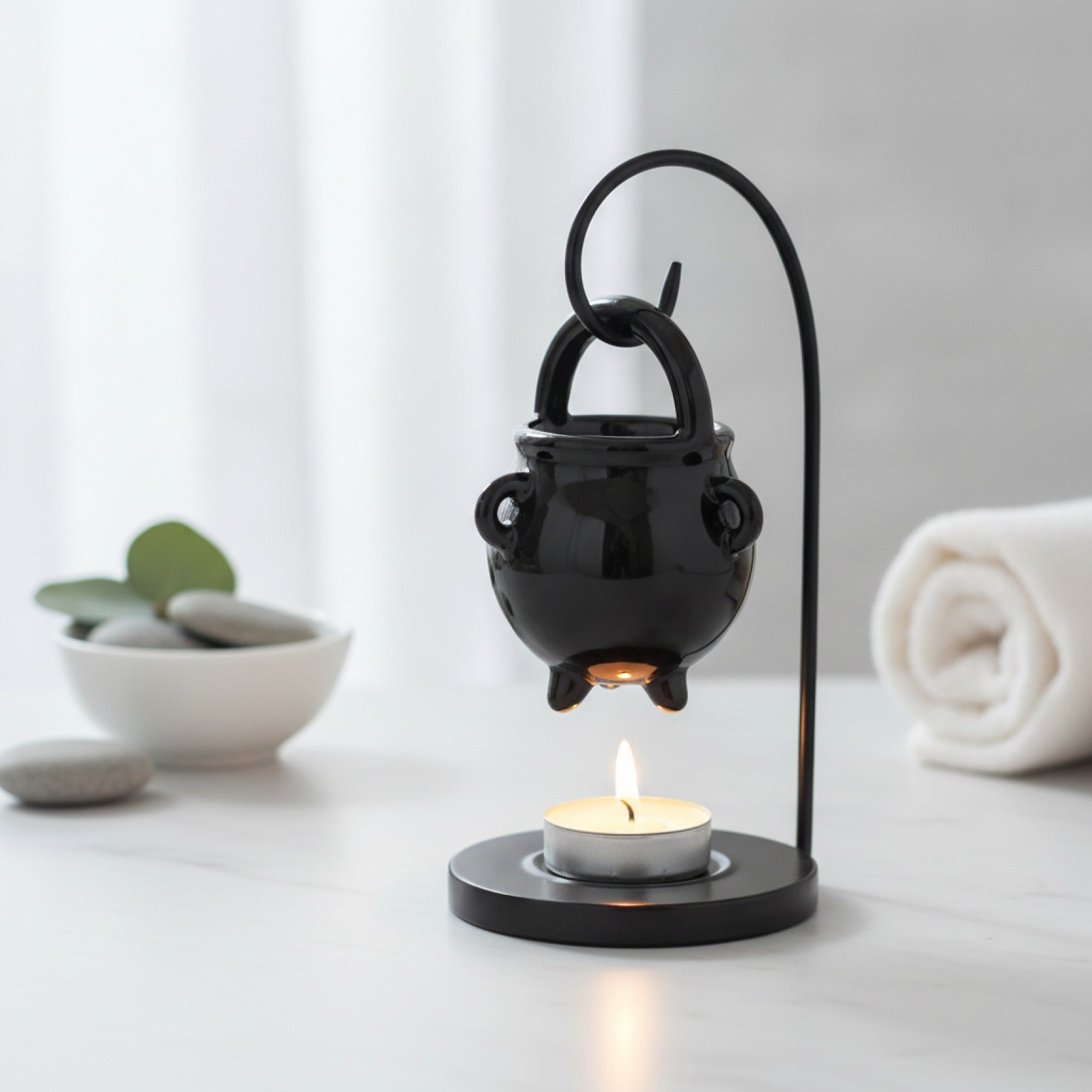Brûleur d'Huile Essentielle en Céramique - Diffuseur Aromathérapie & Décoration Maison
