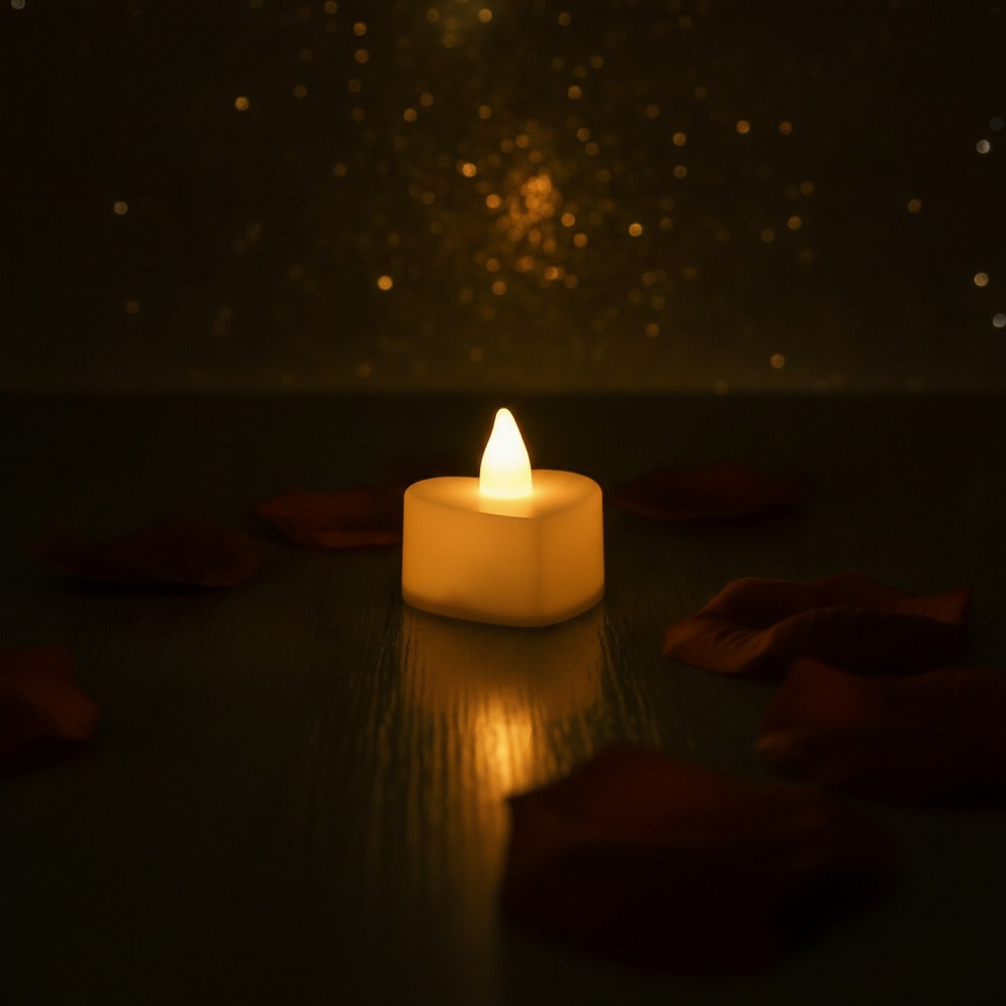 Bougie LED Cœur Romantique Sans Flamme - Décoration Saint-Valentin & Mariage
