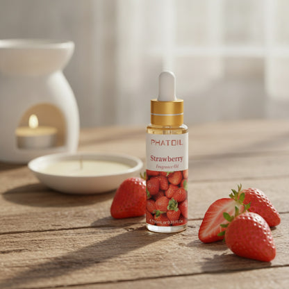 Huile Parfumée Douce Fruits 10ml - Aromathérapie & Bougies DIY (Cerise, Pomme, Fraise, Mangue, Coco)