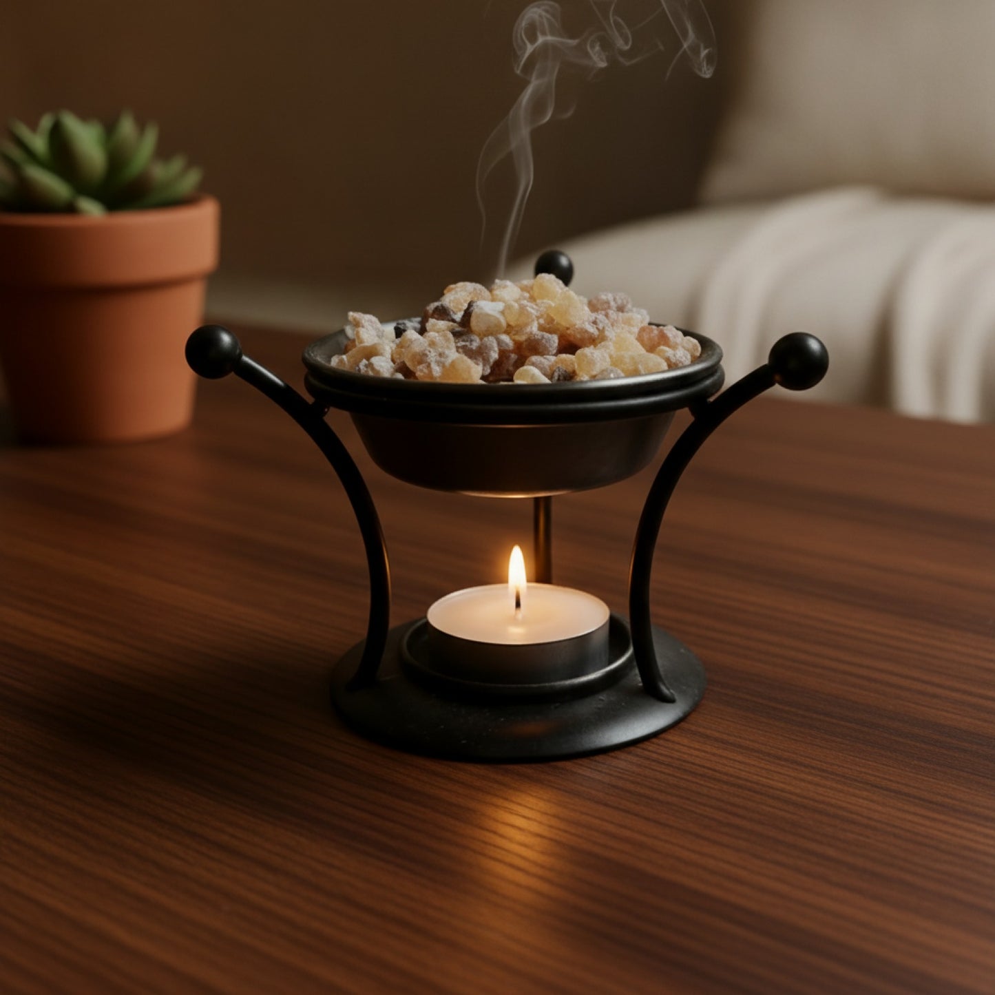 Diffuseur d'Huiles Essentielles Rétro en Résine - Brûleur d'Aromathérapie Portable