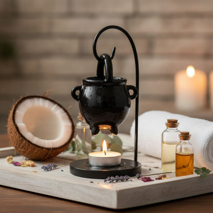 Brûleur d'Huile Essentielle en Céramique - Diffuseur Aromathérapie & Décoration Maison