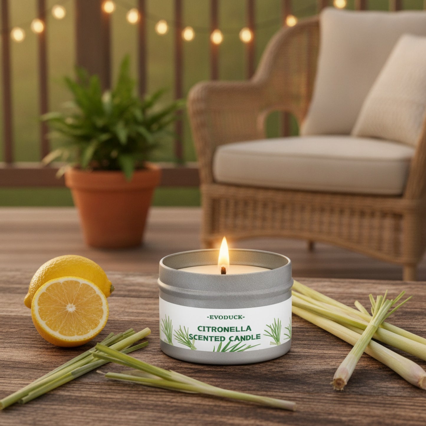 Bougie Citronnelle Extérieure Longue Durée - Idéale Jardin, Balcon & Fêtes d'Été