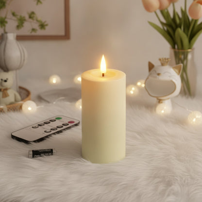 Bougies LED sans flamme avec télécommande - Lumières vacillantes pour mariage, fête et décoration