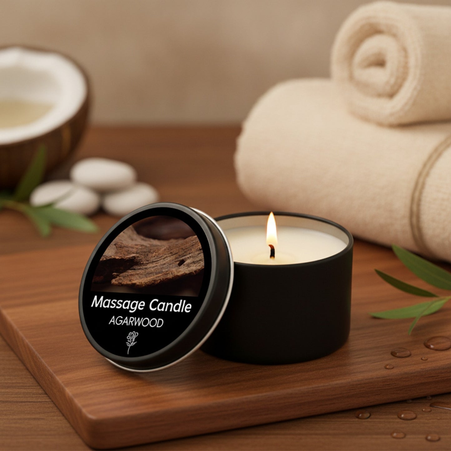 Bougie de Massage Relaxante à l'Huile Essentielle – Bien-être et Soulagement du Stress