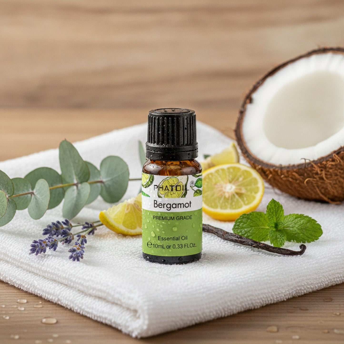Huile Essentielle Naturelle 10ml - Eucalyptus, Lavande, Bergamote, Vanille, Menthe Poivrée - Pour Diffuseur