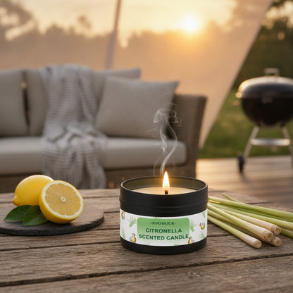 Bougie Citronnelle Extérieure - Parfait pour Jardin, Patio & Soirées d'Été