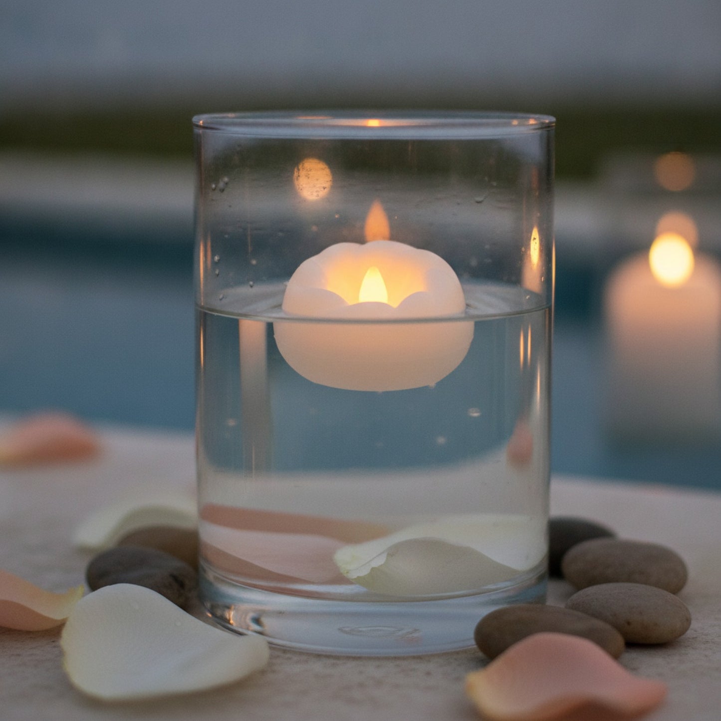Bougies LED Flottantes Sans Flamme pour Mariage, Piscine & Spa - Lot de 12 à 100 pièces