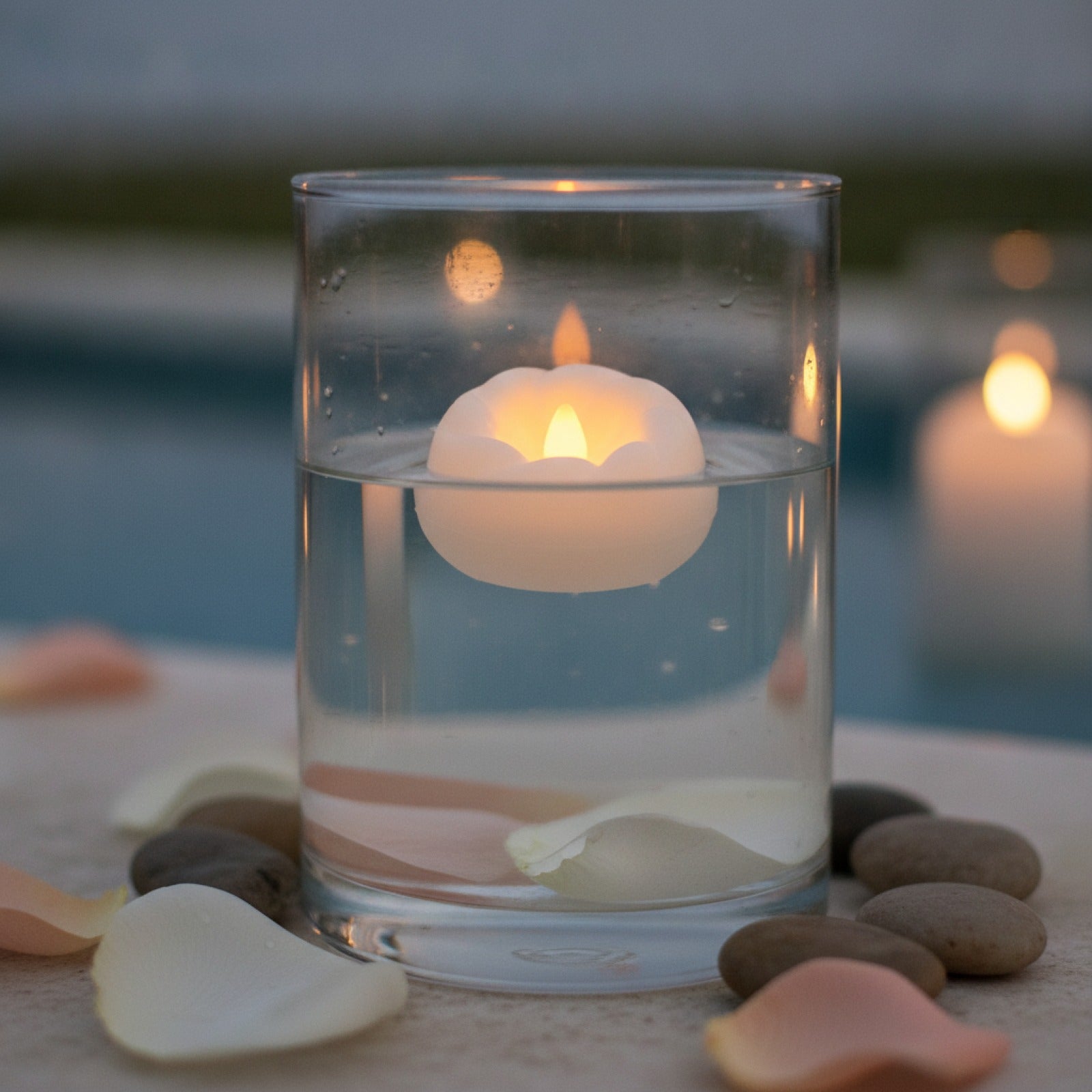 Bougies LED Flottantes Sans Flamme pour Mariage, Piscine & Spa - Lot de 12 à 100 pièces