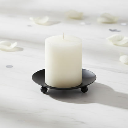Piédestal décoratif en fer forgé pour bougie - 3 tailles, 2 couleurs