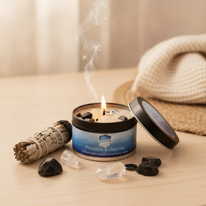 Bougie Parfumée Sauge Blanche & Frankincense - Protection & Purification Spirituelle