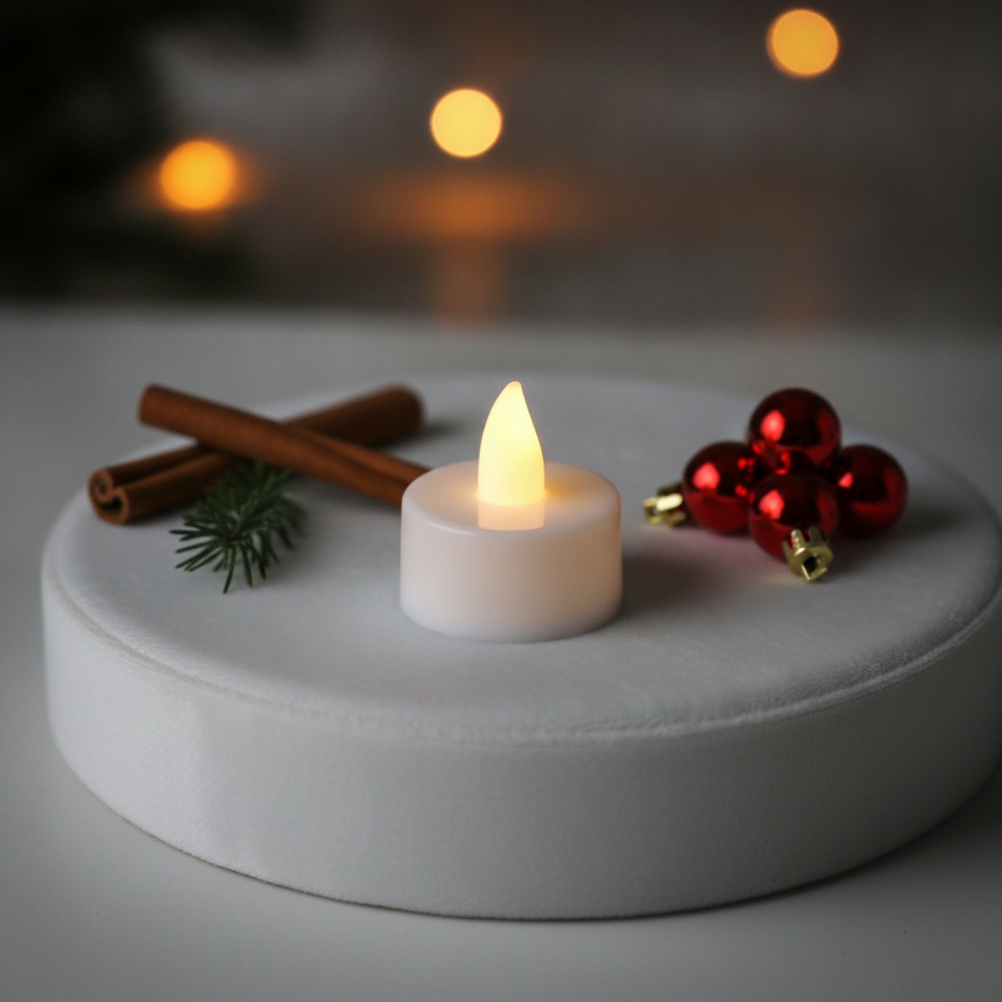 Bougies LED sans flamme - Lot créatif blanc chaud pour décorations de fête et de saison