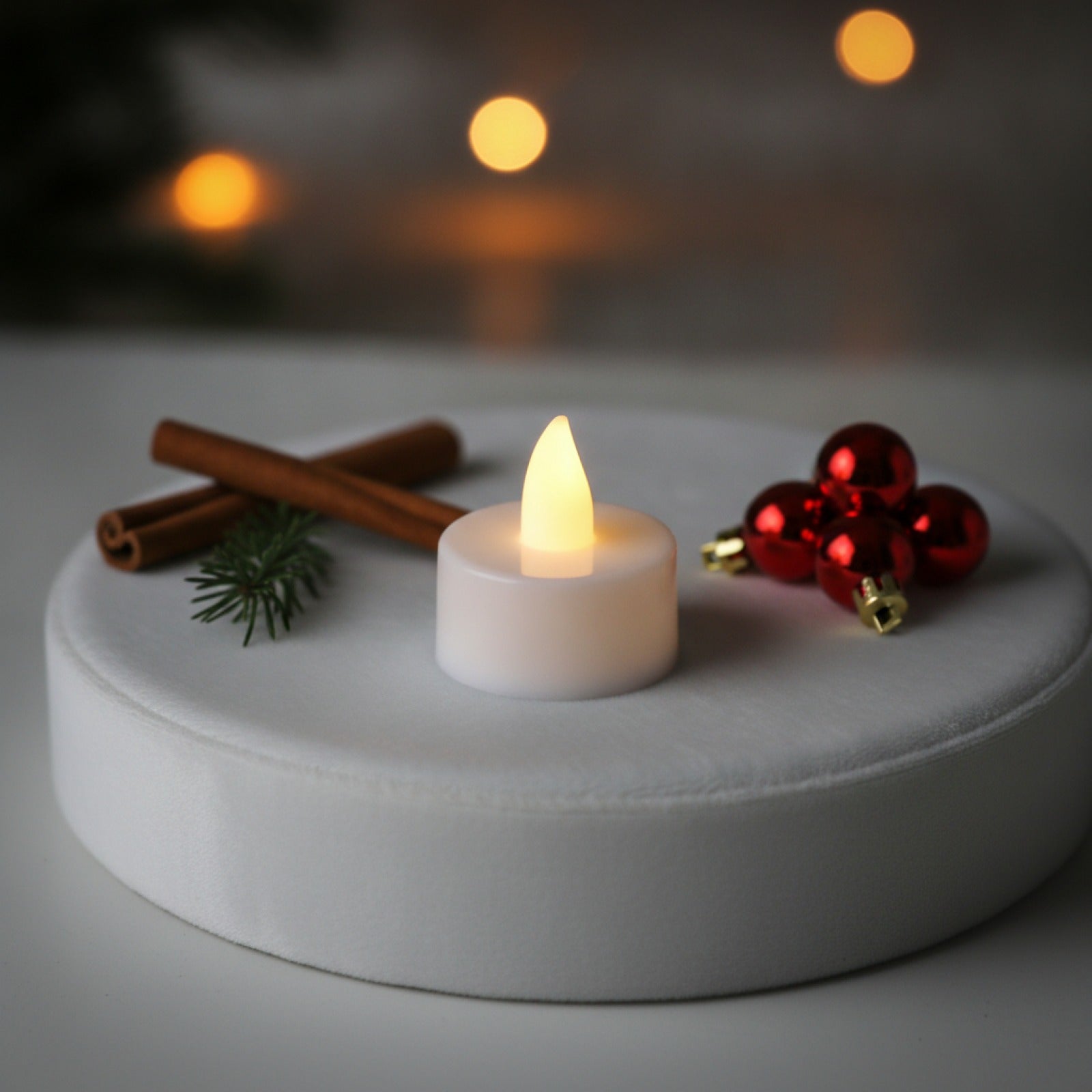 Bougies LED sans flamme - Lot créatif blanc chaud pour décorations de fête et de saison