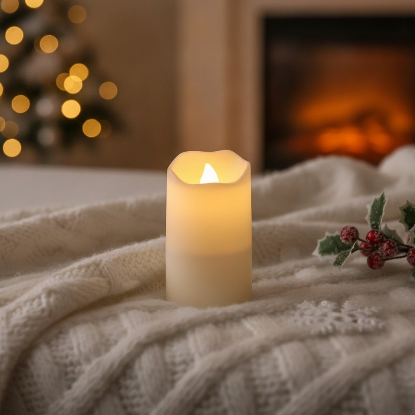 Lot de 24 Bougies LED sans Flamme Blanc Chaud - Décoration Festive Halloween, Noël, Mariage