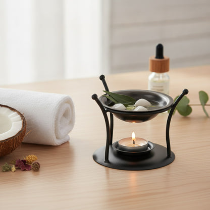 Diffuseur Huiles Essentielles Rétro Portable - Brûleur Aromathérapie & Bougie Décorative
