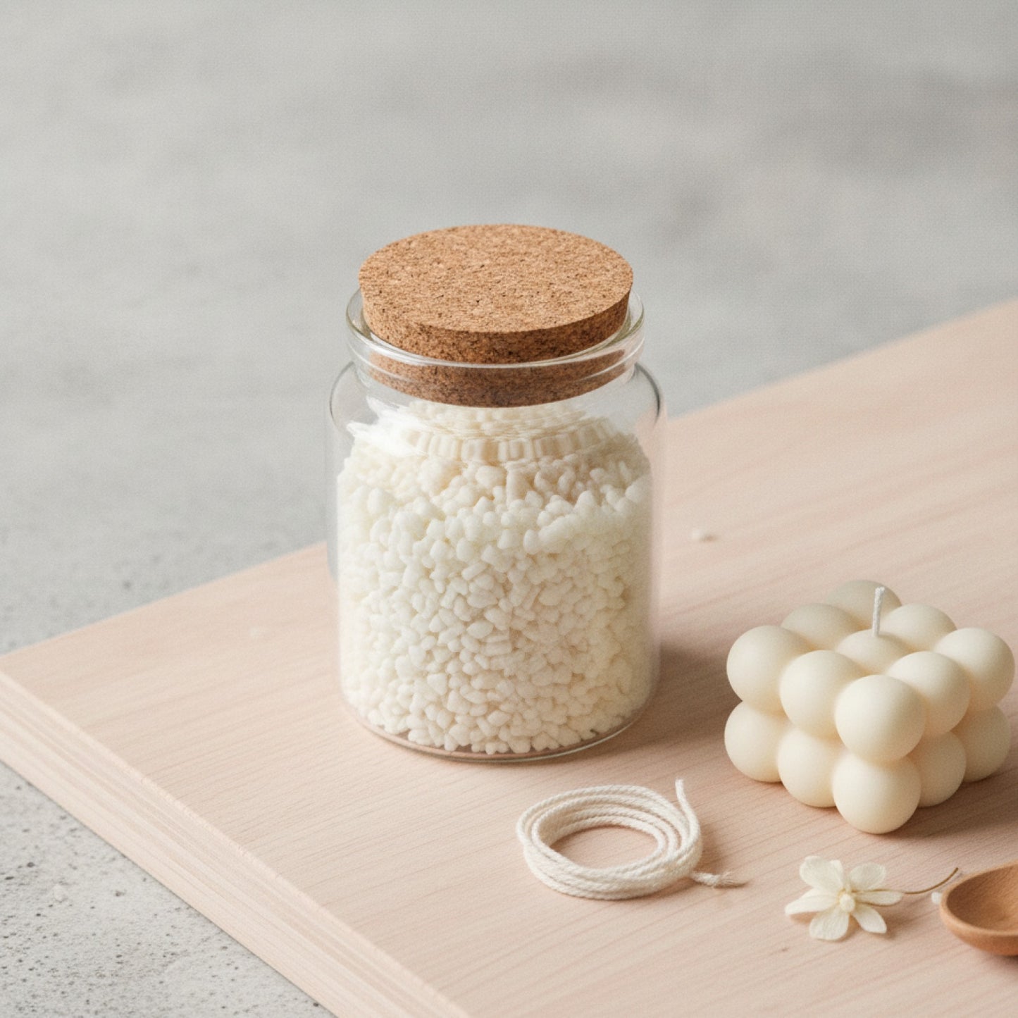 Cire d'abeille blanche naturelle en granulés pour bougies DIY et artisanat