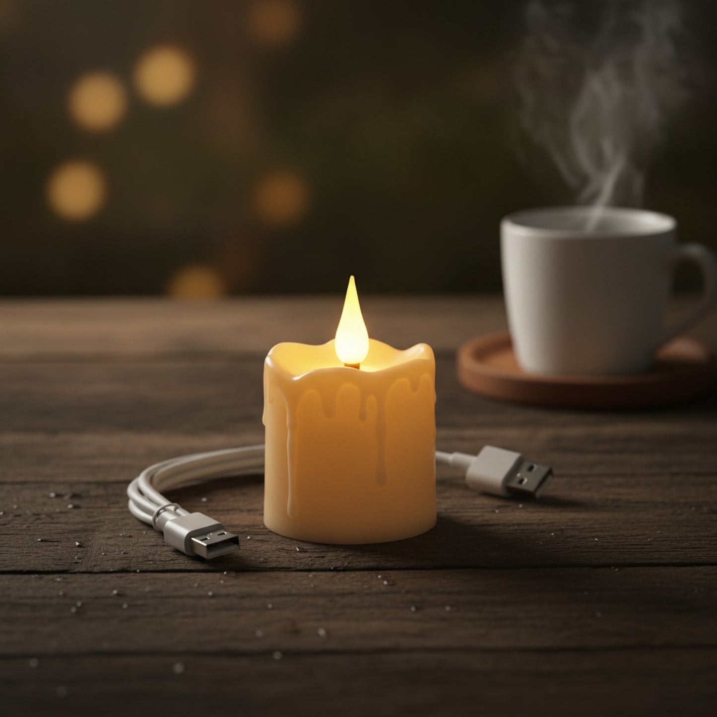 Bougie LED Rechargeable USB avec Flamme Vacillante et Télécommande - Étanche, Minuterie 8H - Idéale Décoration Mariage, Vacances, Maison