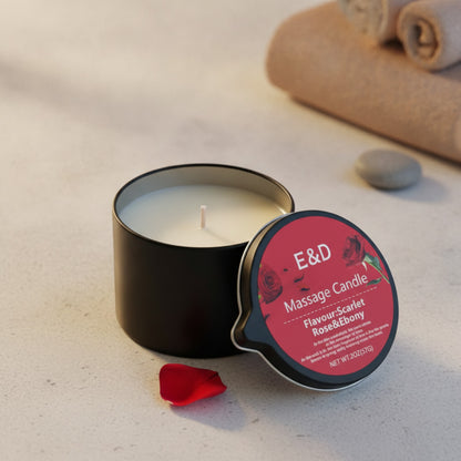 Bougie de Massage Parfumée à l'Huile Essentielle - Hydratante et Relaxante pour Spa
