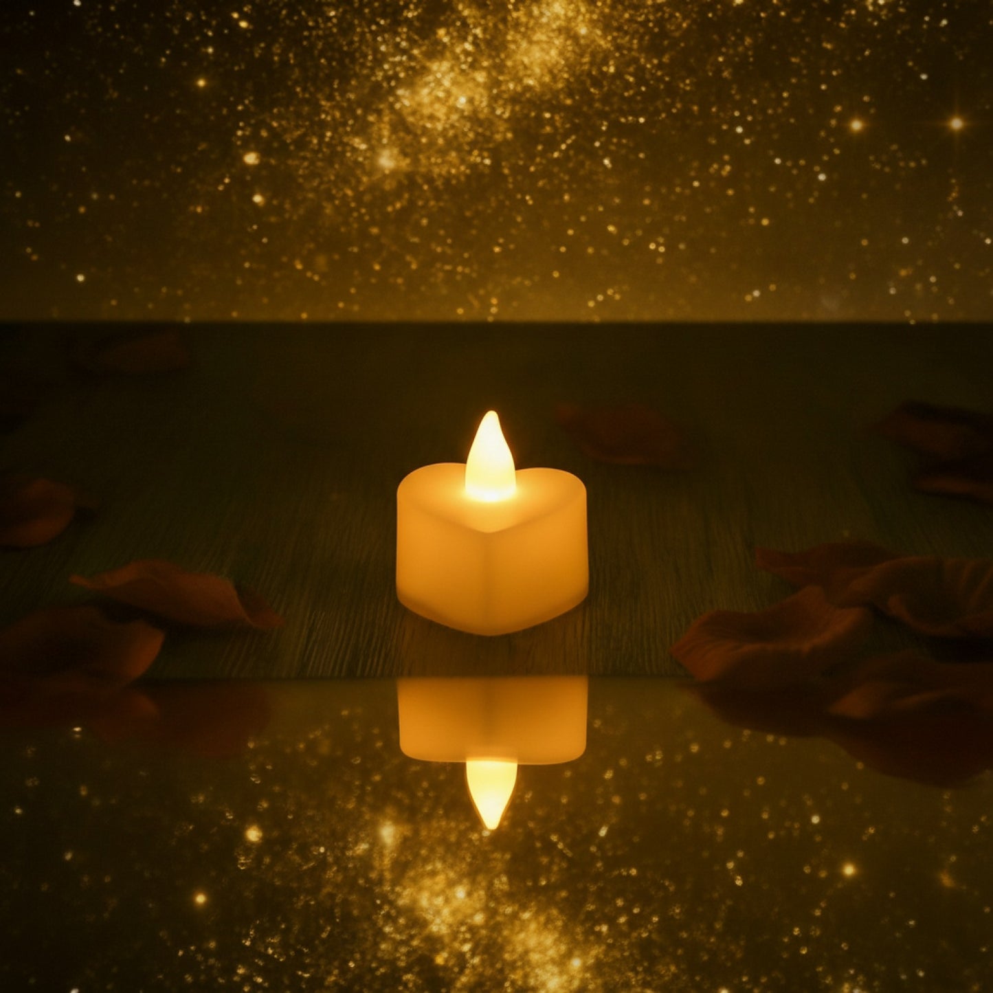 Bougie LED Cœur Romantique Sans Flamme - Décoration Saint-Valentin & Mariage