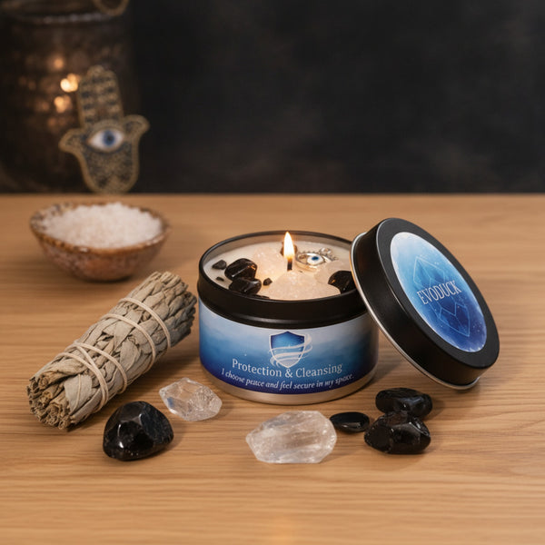 Bougie Parfumée Sauge Blanche & Frankincense - Protection & Purification Spirituelle