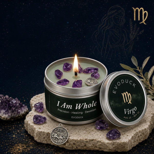 Bougie Parfumée Vierge Thé Blanc & Sauge - Constellation Aromathérapie - Cadeau Maison 3oz