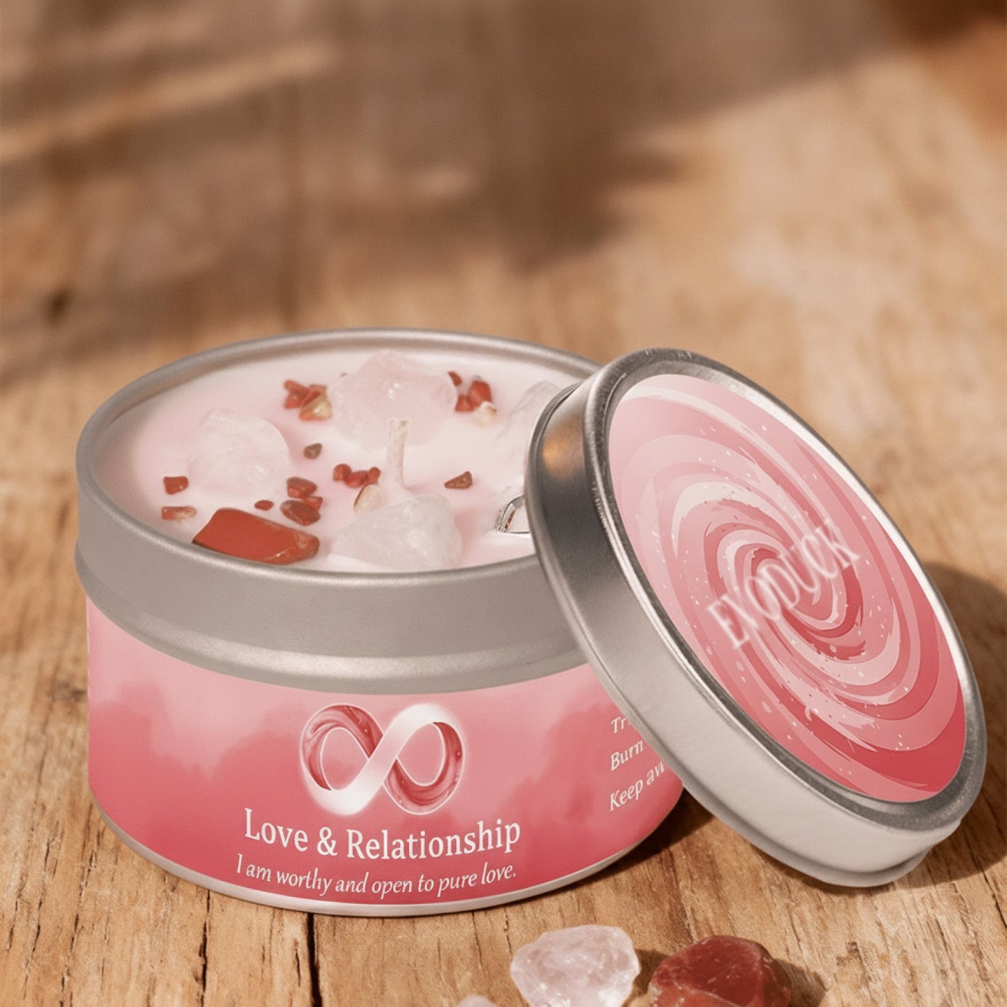 Bougie Parfumée 3oz - Loi d'Attraction & Manifestation d'Amour - Décoration Maison & Cadeau Festif