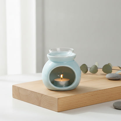 Brûleur d'arôme en porcelaine - Décoration parfumée pour salon et maison