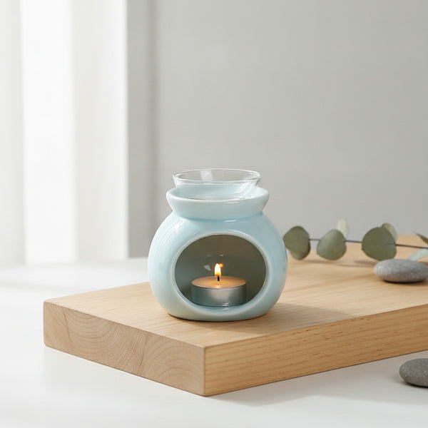 Brûleur d'arôme en porcelaine - Décoration parfumée pour salon et maison
