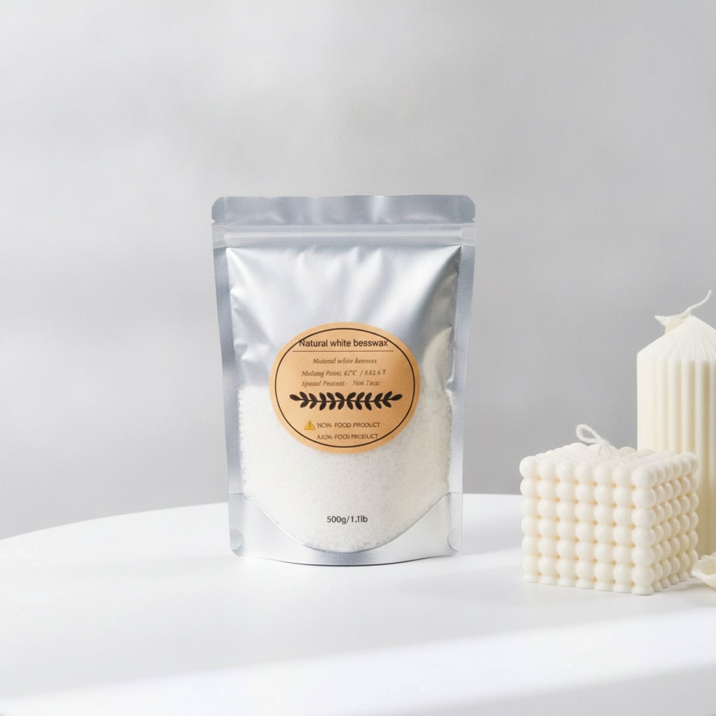 Cire d'abeille blanche naturelle en granulés pour bougies DIY et artisanat